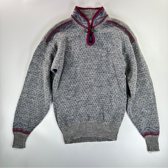 Alps wool sweater womens heritage knit mock neck pullover medium - Picture 2 of 12